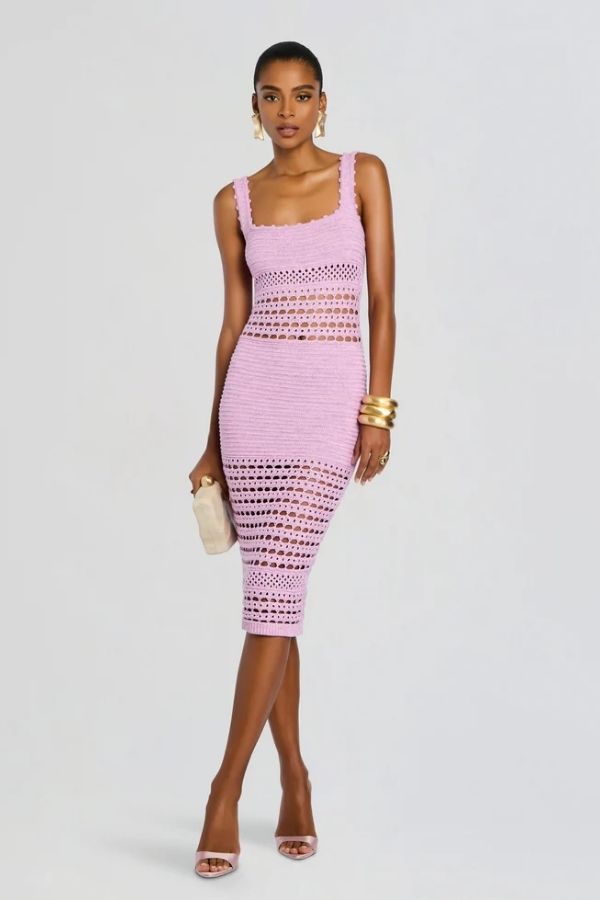 RETROFETE - AVRIL KNIT CROCHET DRESS
